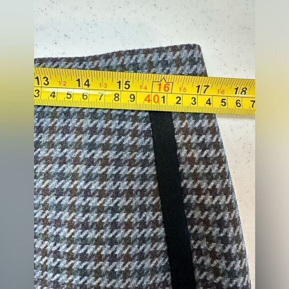 NEW J. Crew Double-Notch Houndstooth Wool Blend Mini Skirt Women’s Size 12 - Picture 14 of 16